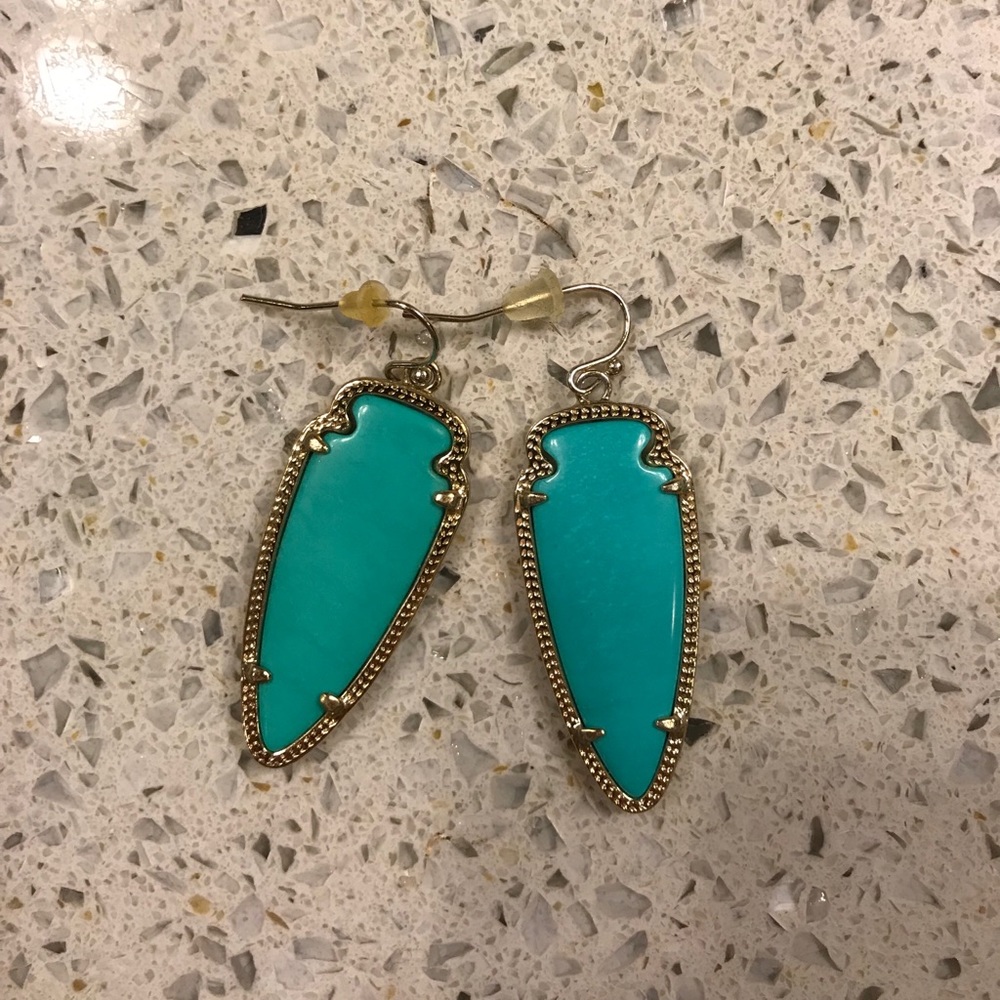 Kendra Scott earrings, teal
